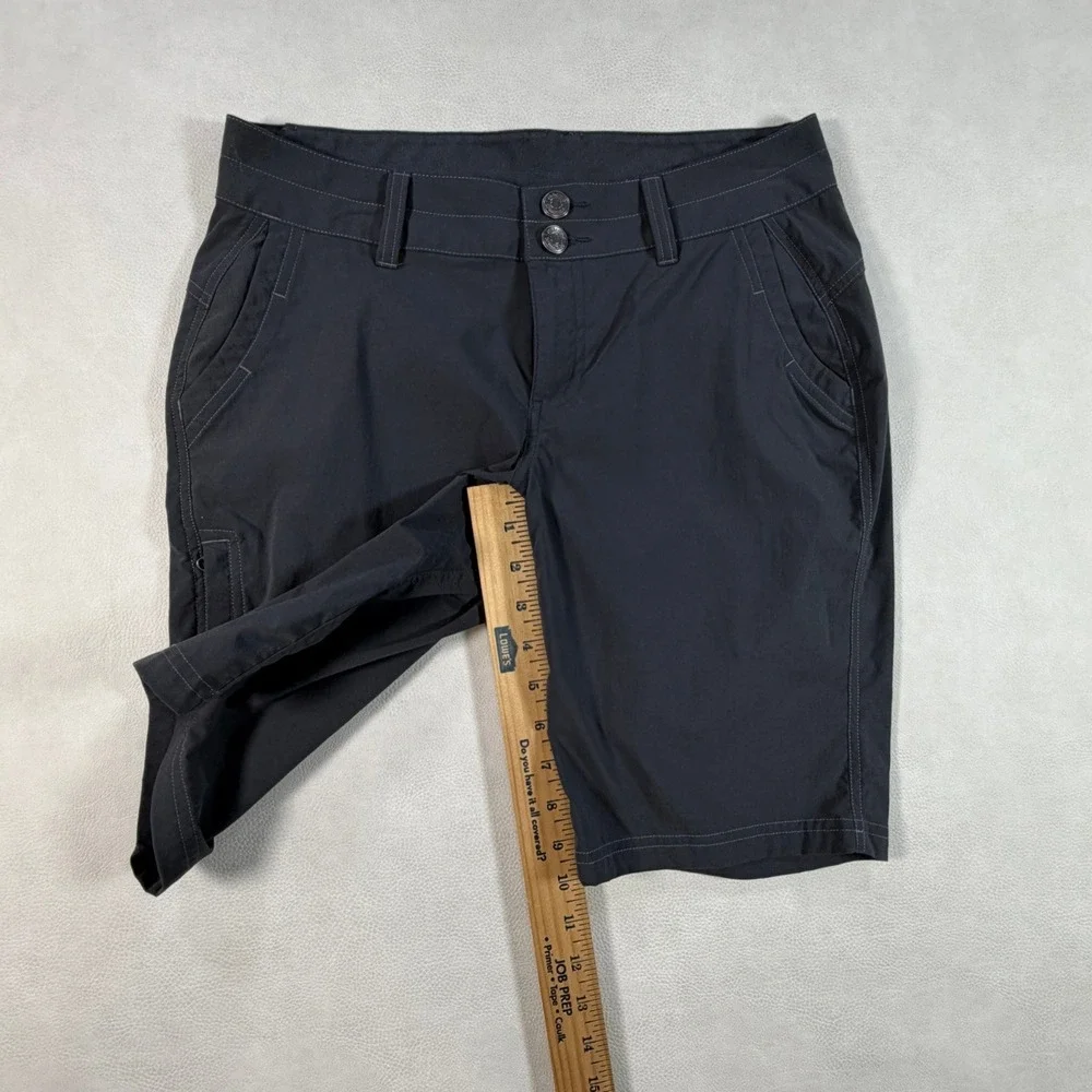 Marmot Womens Size 4 Charcoal Gray Hiking‎ Shorts Double Button Outdoor Trail
